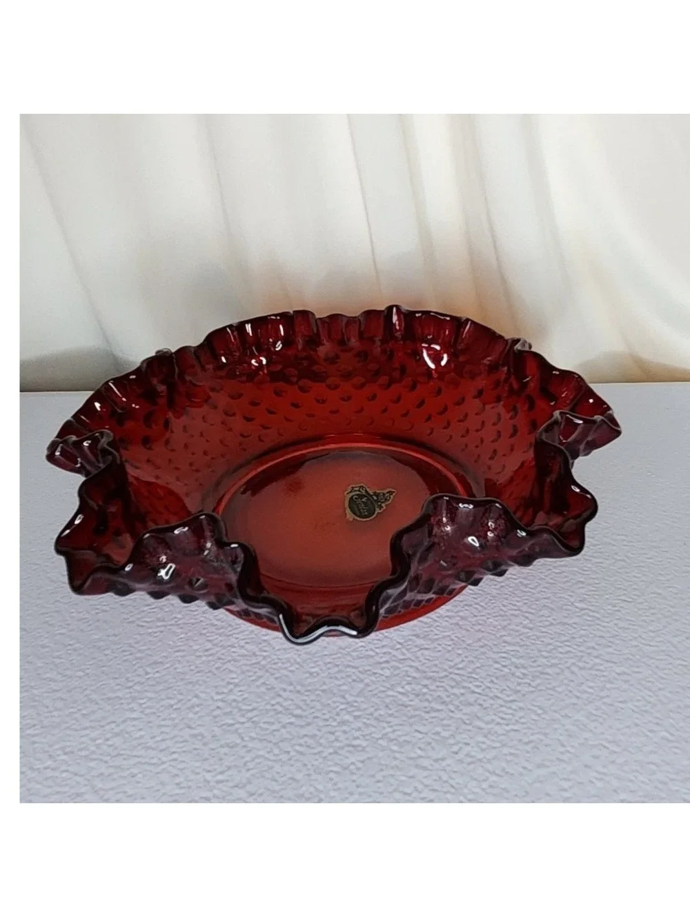 Fenton ruby hobnail